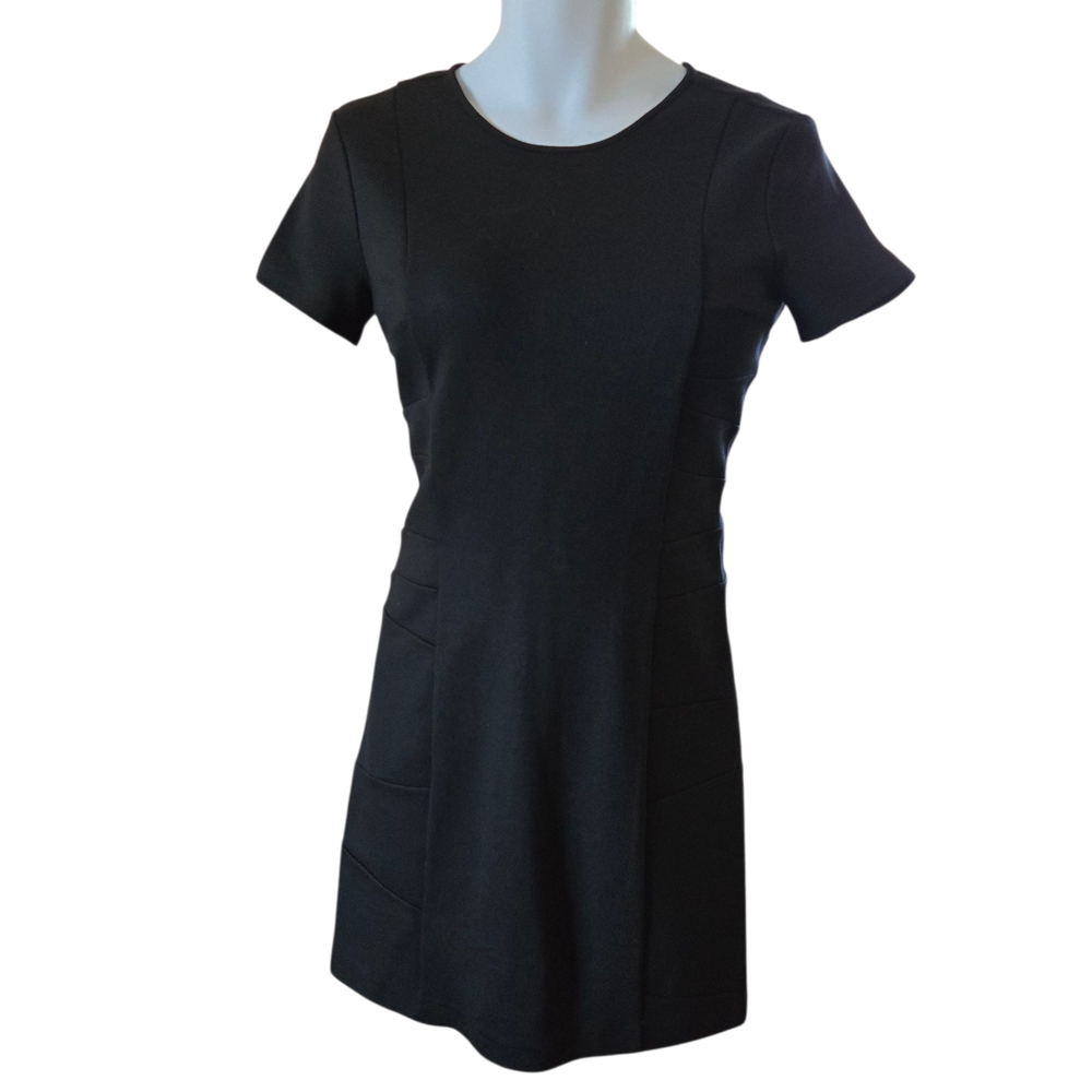 Ann Taylor Black Mini Dress‎ with Short Sleeves